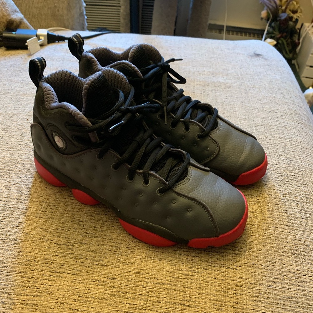 Jordan Athletic Shoes Gray and Red